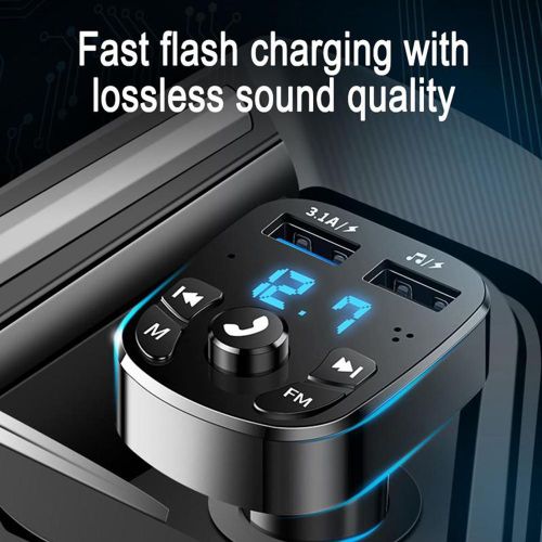 Lecteur Mp3 De Voiture Bt 5.0 Sans Fil, Transmetteur Fm, Audio, Musique, Stéréo, 12v-24v 3.L'autorisation, Touristes, Port Usb, Chargeur De Voiture, Accessoire Intérieur Automatique