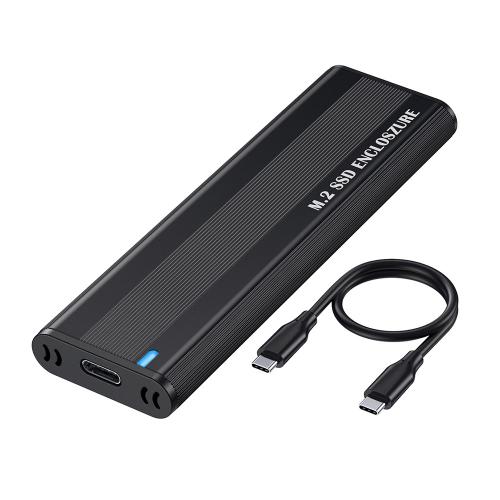 Boîtier externe M.2 NVME SSD, boîtier M2 USB 3.1, Type C, adaptateur 10Gbps, clé M, HD, boîte de rangement pour Mac, Windows, ordinateur portable