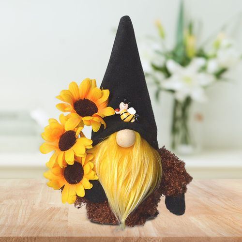 Poupée en peluche Nisse sans visage, Nisse en forme de tournesols, Nisse, abeille suédoise, naine, Tomte, décorations pour maison, ferme, étagère de jardin