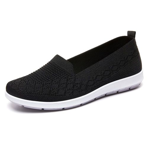 Baskets Tissées Pour Femmes, Chaussures De Tennis Respirantes À Enfiler, Coordonnantes, Confortables, Décontractées, En Forme De Chaîne Pour Le Jogging, Les Voyages