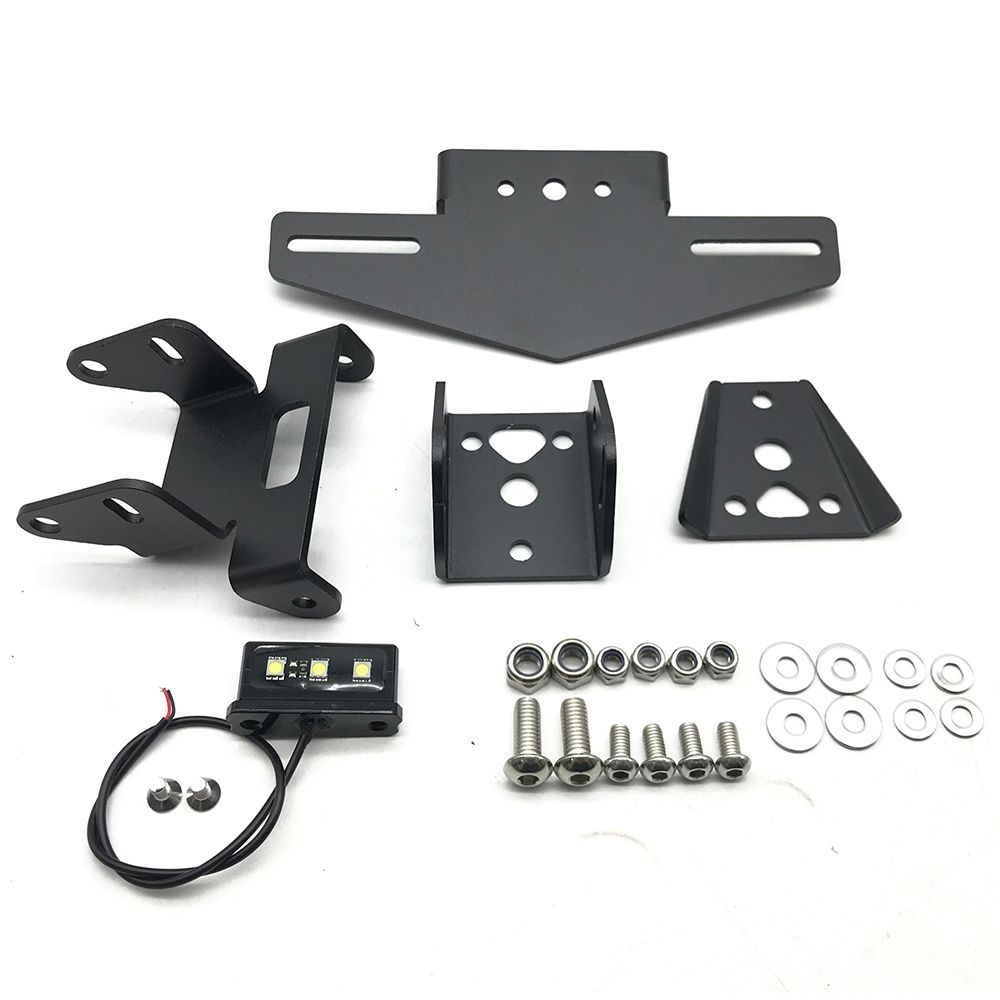 Support De Plaque D'immatriculation De Moto Avec Lumire Led... - 2