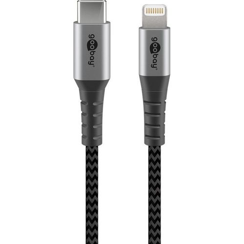 Goobay 49272 Câble Lightning 2 M Noir, Gris