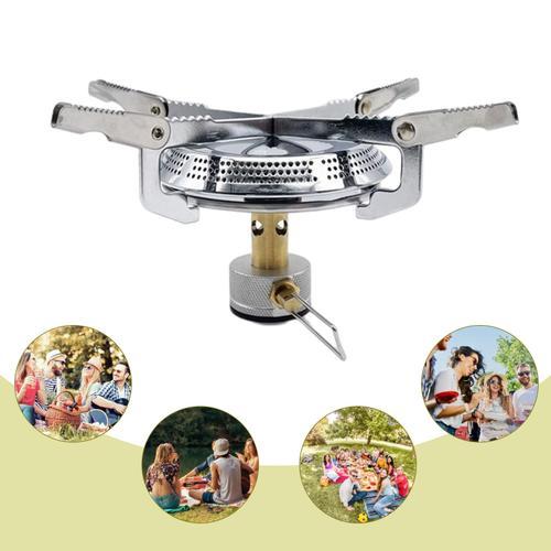 Têtes De Réchaud D'extérieur Portables Pliables, Réchauds À Gaz Plats, Réchauds Précieux, Four Haute Puissance, Cuisinière De Camping Légère, 1 Pc