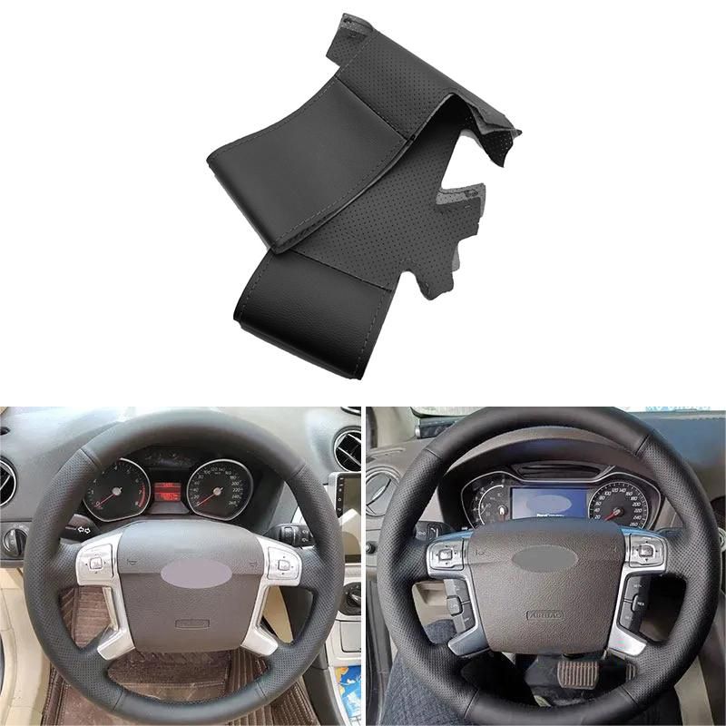 Juste De Volant De Voiture En Cuir Perforé Noir Tressé À La Main, Garniture Inenr Pour Ford Mondeo 2007-2014 Galaxy S-Max 2006-2014