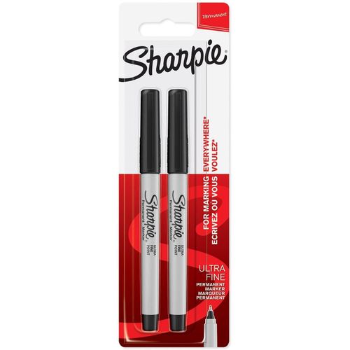 Sharpie Blister De 2 Marqueurs Permanent Ultra Fin Noir