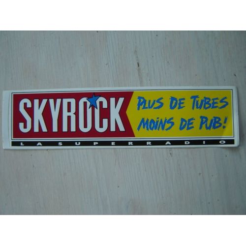 Autocollant Neuf* Skyrock "Plus De Tubes ,Moins De Pub.