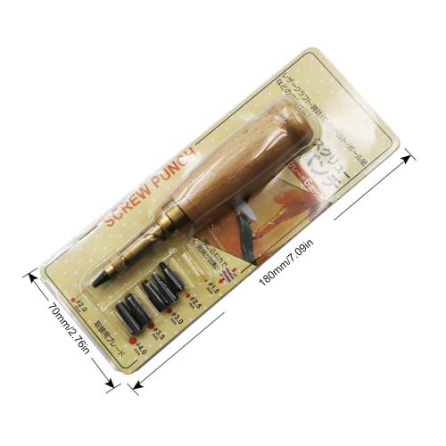 Poinçon De Ceinture Multi-Têtes Remplaçable, Outil De Bricolage Pour Le Cuir, Perceuse, Kit D'Artisanat, Outil De Reliure, Poinçon Rotatif 6 Pièces