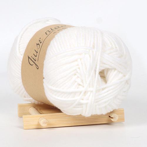 Fil De Laine De Coton 5 Brins De Coton De Lait Bricolage Ligne D'Écharpe De Chapeau En Laine Pour Enfants, Doux Doux Pour La Peau, Coton Épais Poupée Crochet