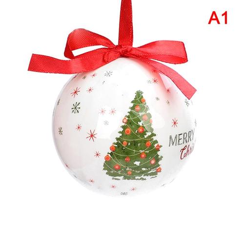 Boules d'arbre de noël pendentif ornements, boule suspendue en plastique, décorations pour la maison, vacances, nouvel an, cadeaux, 1 pièce