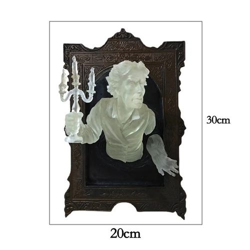 Autocollant Mural Fantôme Dans Le Miroir D'Halloween, En Résine Lumineuse Hors Du Miroir, Décoration De Chambre À Coucher Pour La Maison