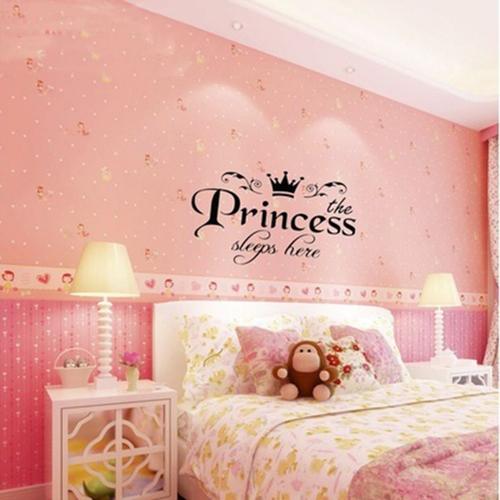 Autocollants Muraux De Princesse En Vinyle, Autocollants Muraux Amovibles, Pour Chambre De Bébé, Filles, Décor De Dortoir, Bricolage