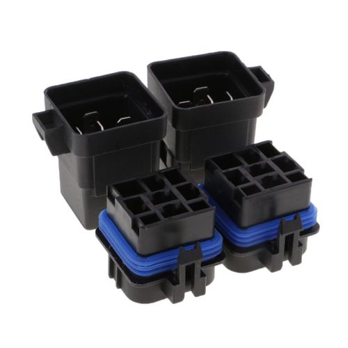 2 Jeux De Relais Et Support De Relais 12v 40a Amp | 5 Broches, Prise De Relais Intégrée + Bornes
