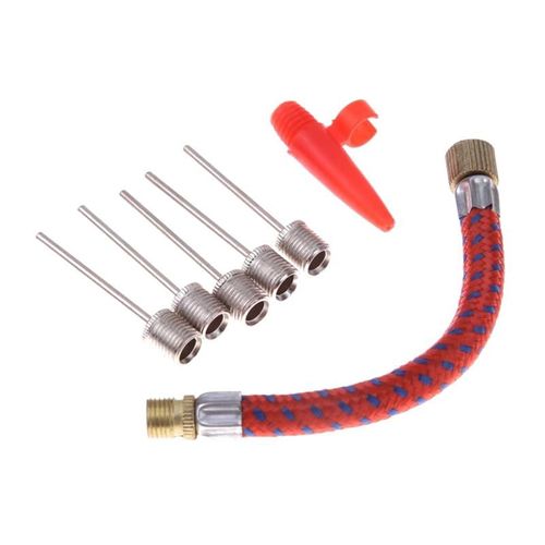 Embout De Pompe À Air Pour Vélo, 7 Pièces, Adaptateur De Gonflage De Pneus, Pompes De Vélo, Tube D'extension, Buse De Scooter