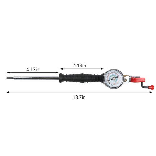 Manomètre De Gonflage Droit, 220 Psi, Outil Métallique Pour Pneus De Voiture, Van, Vélo, Adaptateur, Compresseur De Connexion