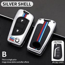 Étui Pour Clé De Voiture En Alliage De Zinc, Pour Toyota Auris Corolla Verso Yaris Aygo Scion Tc Im 2015 ¿ 16, Coque De Protection À 3 Boutons