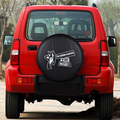 Housse De Couverture De Pneu De Rechange En Cuir Pvc Pour Jeep Liberty Gladiateur J12 Wrangler, Sac De Protection De Poche De 14, 15, 16 Et 17 Pouces