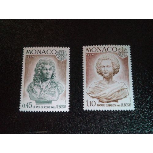 Timbre Monaco Yt 957 - 958 Séries: Europe: Sculptures 1974 ( 021104 )
