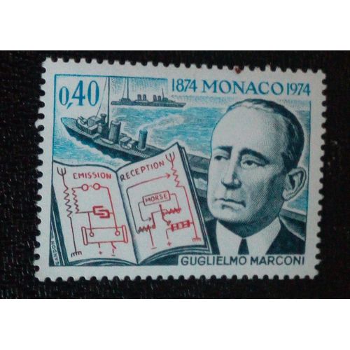 Timbre Monaco Yt 960 Guglielmo Marconi (1874-1937), Technicien Radio Italien 1974 ( 021104 )