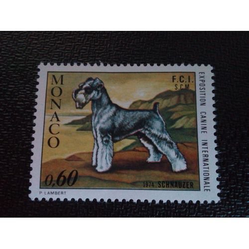Timbre Monaco Yt 963 Schnauzer (Canis Lupus Familiaris) 1974 ( 021104 )