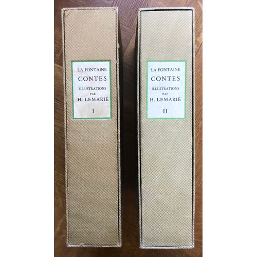 Jean De La Fontaine Contes Illustrés Par Henry Lemarié, Tirage N°, Editions Du Rameau D'or , 2 Volumes Sous Emboitage