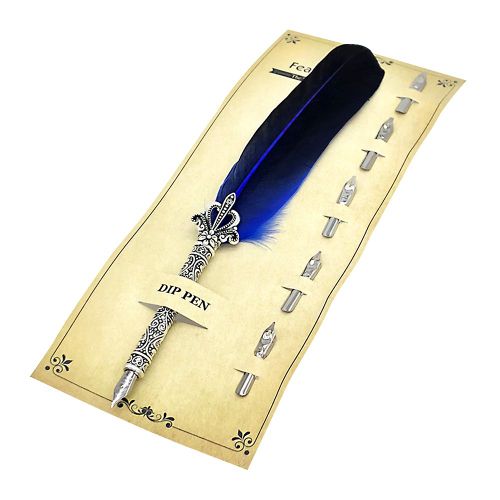 Plume De Calligraphie Rétro Avec 2 Plumes, Stylo Plume, Écriture, Papeterie, Adulte, Étudiants, Anglais