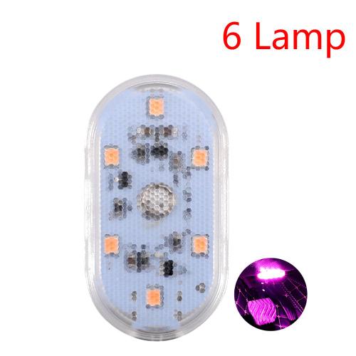 [\""5v 6-8 Ampoules Led Tactile Lumière Sans Fil Voiture Éclairage Intérieur Pour Porte Pied Coffre Boîte De Rangement Usb Charge Atmosphère Lampe\""]