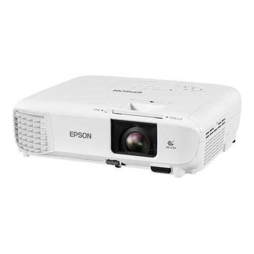 Epson EB-W49 - Projecteur 3LCD - portable - 3800 lumens (blanc) - 3800 lumens (couleur) - WXGA (1280 x 800) - 16:10 - LAN - blanc