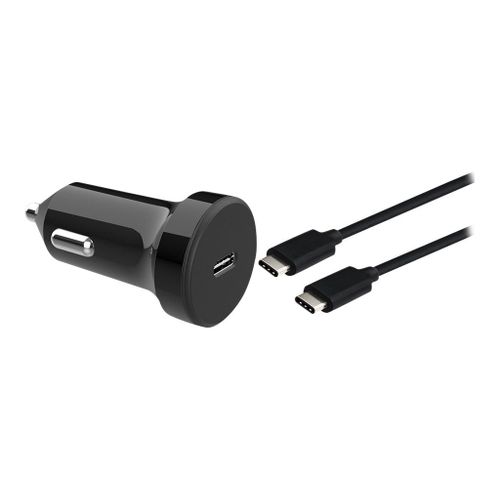 Chargeur Voiture 18w Power Delivery + Câble Usb C/Usb C Noir Bigben