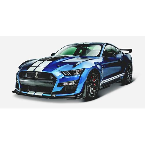 Véhicules Miniatures Die Cast 1/18 Ford Shelby - Bleue Et Blanche