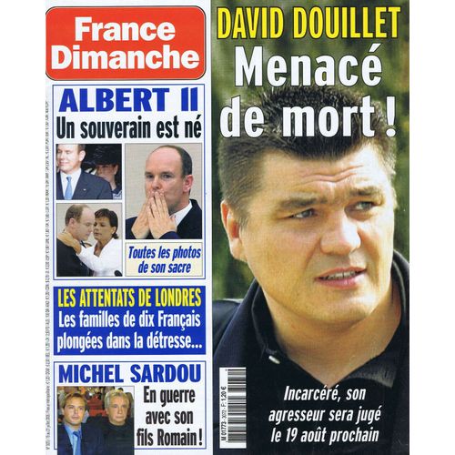 France Dimanche 3072 2005 Sardou/Douillet/Sheila/G Lanvin/Antoine/Jean-Pascal/Yves Renier/Loana/Smet