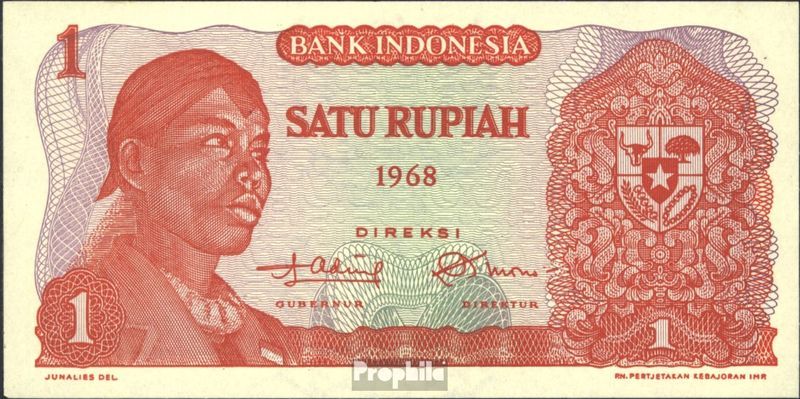 Indonésie Pick-No: 102a Neuf 1968 1 Rupiah