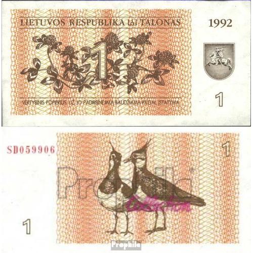 Lituanie 39 Neuf 1992 1 Talon