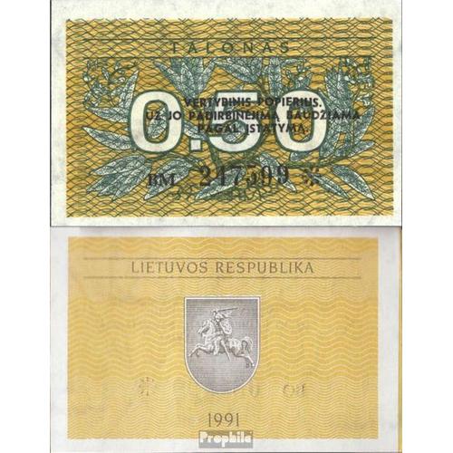 Lituanie Pick-No: 31b Neuf 1991 0,50 Talonas
