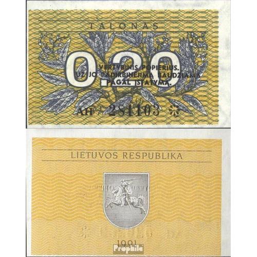 Lituanie Pick-No: 30 Neuf 1991 0,20 Talonas