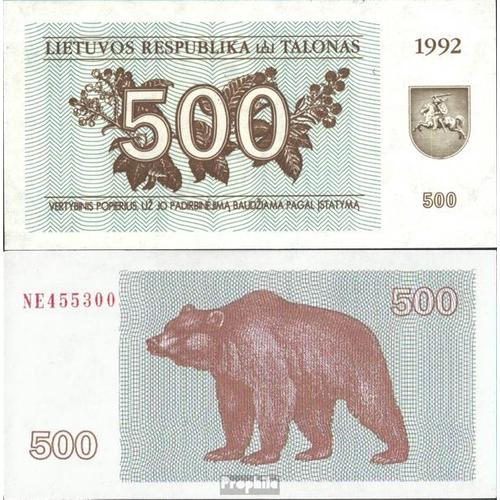Lituanie Pick-No: 44 Neuf 1992 500 Talonas