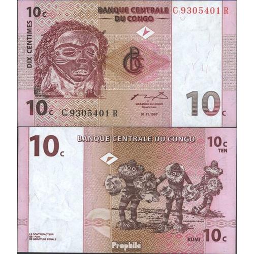 Congo (Kinshasa) Pick-No: 82a Neuf 1997 10 Centimes
