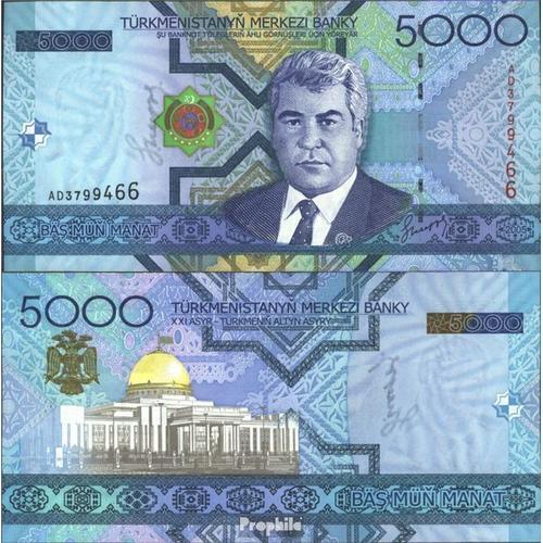 Turkménistan Pick-No: 21 Neuf 2005 5.000 Manat