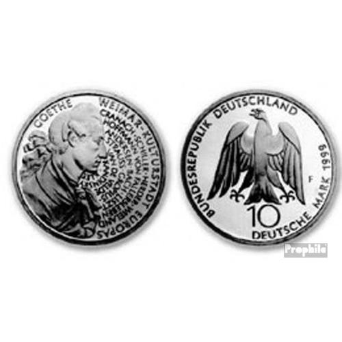 Rfa (Fr.Allemagne) Jägernr: 473 1999 F Argent Fleur De Coin 1999 10 Dm Goethe