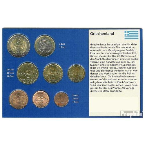 Grèce 2002 Série De Monnaies Mélangé Sans/Avec Geheimzeichen Fleur De Coin