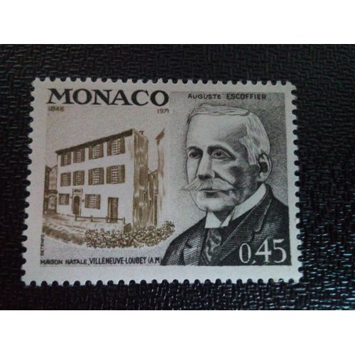 Timbre Monaco Yt 911 Georges Auguste Escoffier (1846-1935) 1972 ( 021104 )