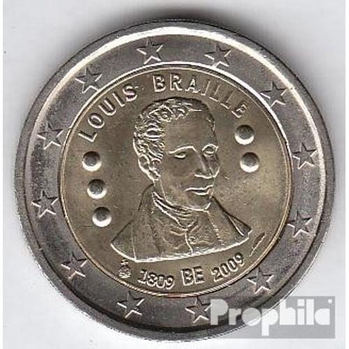 Belgique 2009 Brillant Universel (Bu) 2009 2 Euro Louis Braille