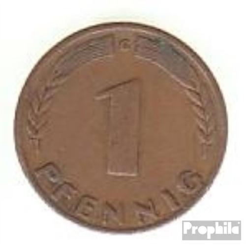 Rfa (Fr.Allemagne) Jägernr: 376 1948 G Très Déjà De Fer, Cuivre Plattiert 1948 1 Pfennig Eichenzweig Banque Allemand