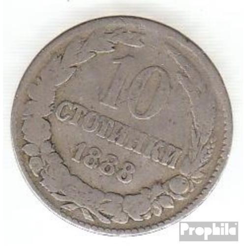 Bulgarie Km-No. : 10 1888 Très Déjà Cuivre-Nickel 1888 10 Stotinki Crest