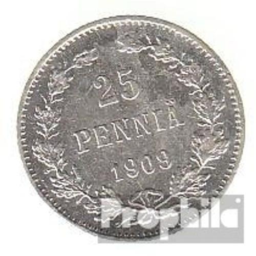 Finlande Km-No. : 6 1909 Argent Fleur De Coin
