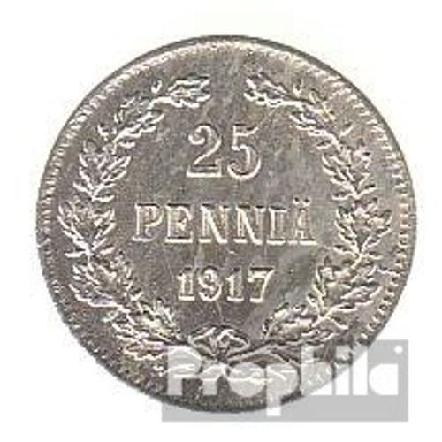 Finlande Km-No. : 19 1917 Argent Fleur De Coin