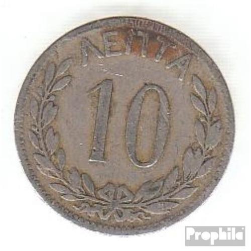 Grèce Km-No. : 59 1895 Très Déjà Cuivre-Nickel 1895 10 Lepta Couronne