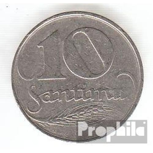 Lettonie Km-No. : 4 1922 Très Déjà Nickel 1922 10 Santimi Crest