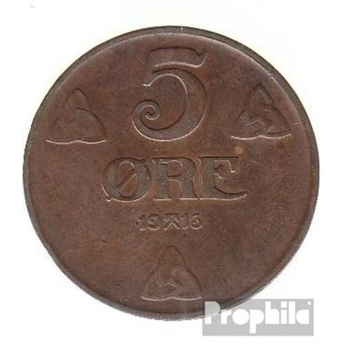 Norvège Km-No. : 368 1930 Bronze Très Très Beau 1930 5 Öre Gekröntes Monogramme