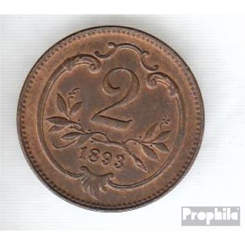 Autriche Km-No. : 2801 1901 Très Déjà Bronze 1901 2 Lumineux Double-Adler