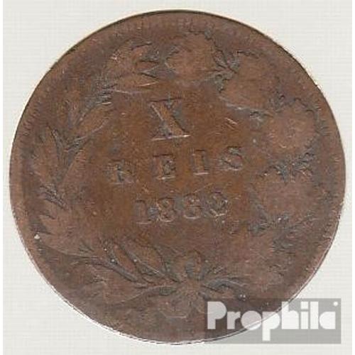 Portugal Km-No. : 526 1884 Bronze Déjà 1884 10 Riz Luiz Je.